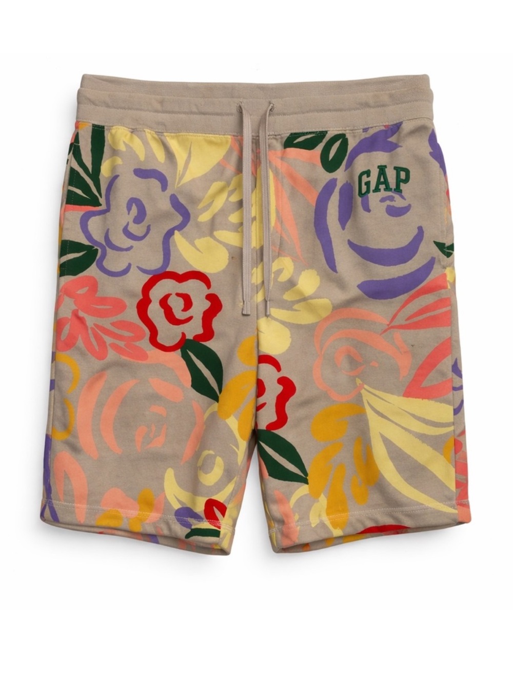 GAP Men’s Floral Sweat Shorts XL | Drawstring Cotton Lounge Shorts